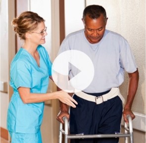 thumbnail of a patient and nurse in the hallway
